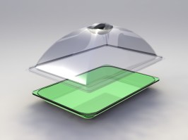 Mini Plexiglass Platter 21 x 32 with Dome Cover (1+1pc Kit)  GLASS